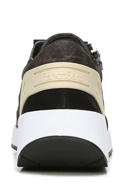 Shop Franco Sarto Imperial Suede Paneled Sneaker In Black Leopard