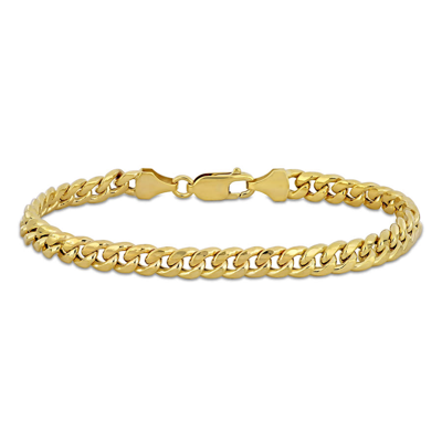 Amour 6.15mm Miami Cuban Link Chain Bracelet In 10k Yellow Gold In Yellow
