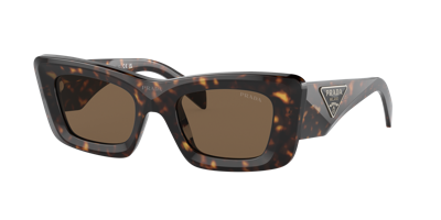 Prada Symbole Cat Eye Women's Sunglasses, Pr 13zsf In Dark Brown