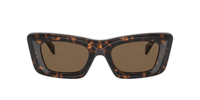 Shop Prada Woman Sunglasses Pr 13zs In Dark Brown