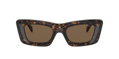 Prada Symbole Cat Eye Women's Sunglasses, Pr 13zsf In Dark Brown