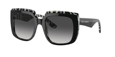 Dolce & Gabbana 54mm Gradient Square Sunglasses In Grey Gradient