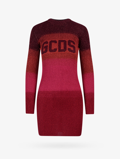 Gcds Wide-stripe-pattern Mini Dress In Multicolor