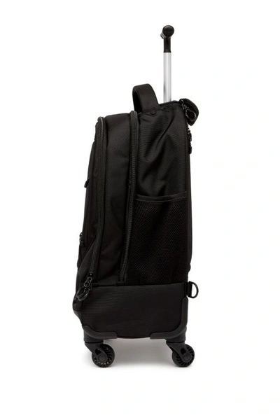 Shop Reaction Kenneth Cole 1680d Poly 4 Wheel Roller Backpack In Black