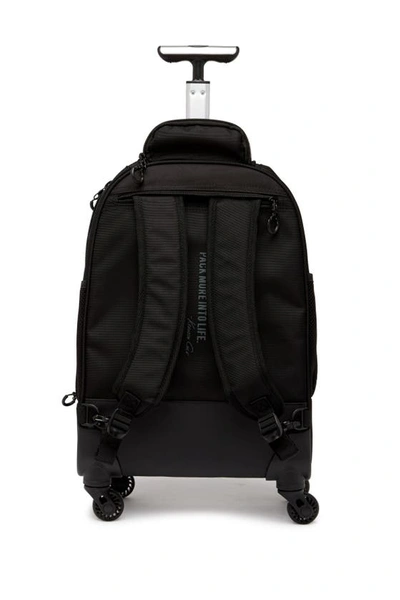Shop Reaction Kenneth Cole 1680d Poly 4 Wheel Roller Backpack In Black
