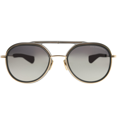 Dita Spacecraft 19017-c-gry-gld-52 Unisex Aviator Sunglasses In Grey