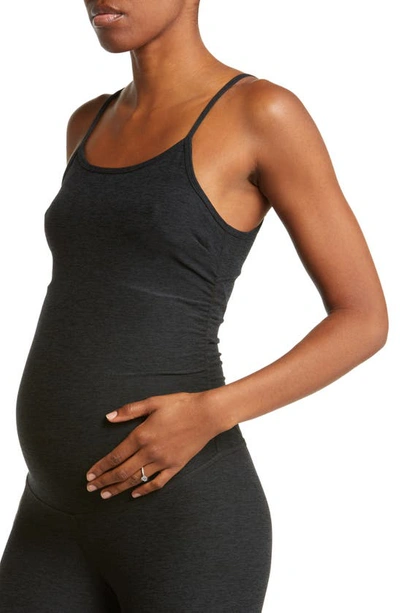 Shop Beyond Yoga Space Dye Maternity Jumpsuit In Darkest Night