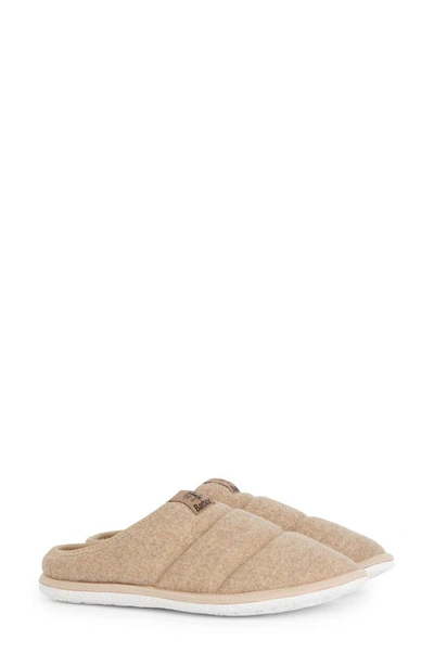 Barbour Nell Mule Slipper In Oatmeal