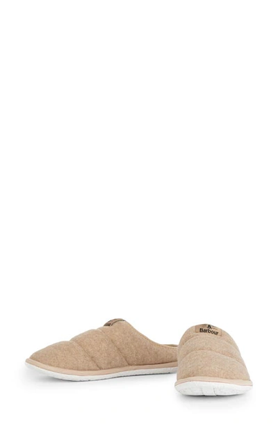 Barbour Nell Mule Slipper In Oatmeal