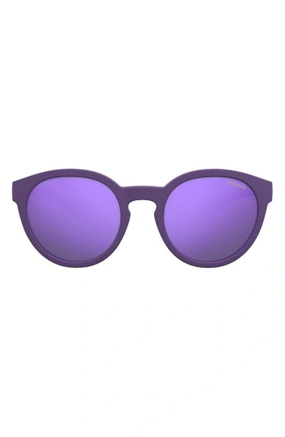 Polaroid Kids' 45mm Small Round Sunglasses In Violet/ Violet ml Pz |  ModeSens