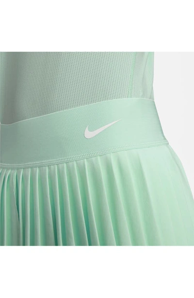 Shop Nike Court Dri-fit Advantage Pleated Tennis Skirt In Mint Foam/ White