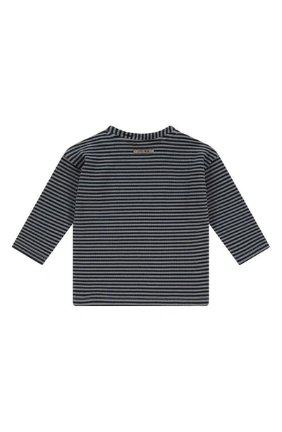 Shop Babyface Stripe Long Sleeve Pocket T-shirt In Ash