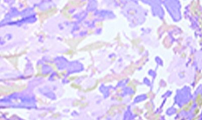 House Of Cb Medea Bandeau Stretch-woven Bikini Top In Violet Floral