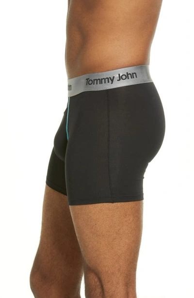 Shop Tommy John Second Skin 4-inch Boxer Briefs In Black W/ Capri Stitch
