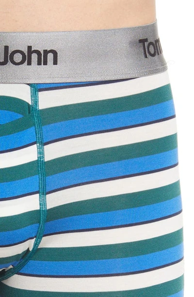 Shop Tommy John Second Skin 4-inch Boxer Briefs In Coconut Stripe