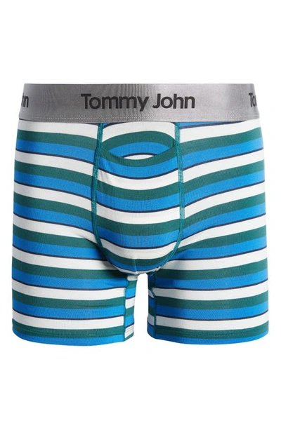 Shop Tommy John Second Skin 4-inch Boxer Briefs In Coconut Stripe