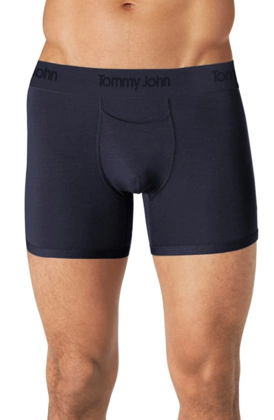 Shop Tommy John Second Skin Boxer Briefs In Dress Blues