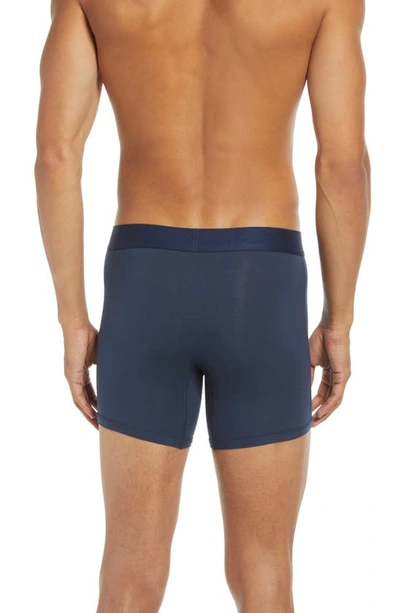 Shop Tommy John 4-inch Cool Cotton Boxer Briefs In Navy