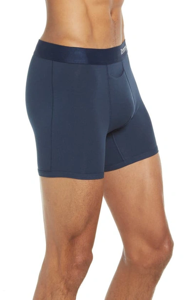 Shop Tommy John 4-inch Cool Cotton Boxer Briefs In Navy