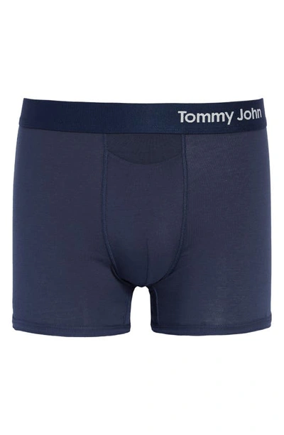 Shop Tommy John 4-inch Cool Cotton Boxer Briefs In Navy