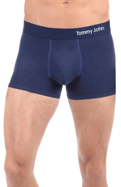 Shop Tommy John 4-inch Cool Cotton Boxer Briefs In Navy