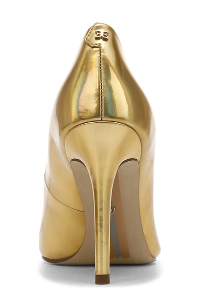 Shop Sam Edelman Hazel Pointed Toe Pump In Dm- Vegas Gold