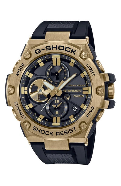 Shop G-shock G-steel Analog-digital Watch, 54mm In Black And Gold