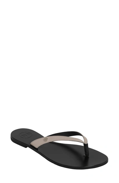 Shop Bella Ha Italian Leather Handmade Flip Flop In Chateau Grey