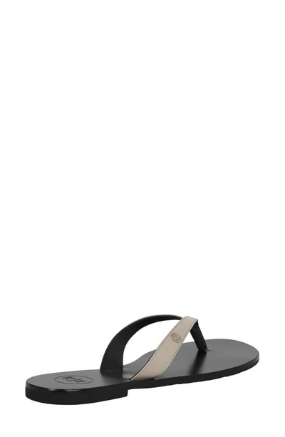 Bella Ha Italian Leather Handmade Flip Flop In Chateau Grey