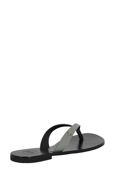 Bella Ha Italian Leather Handmade Flip Flop In Lily Pad
