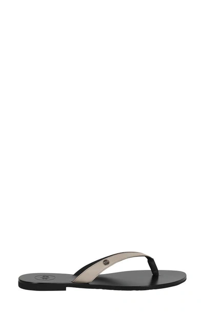 Bella Ha Italian Leather Handmade Flip Flop In Chateau Grey