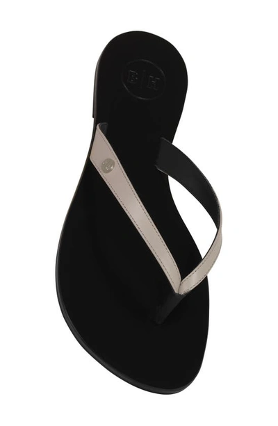 Bella Ha Italian Leather Handmade Flip Flop In Chateau Grey