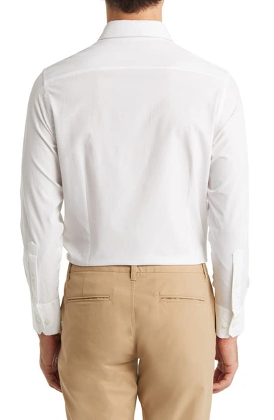 Shop Mizzen + Main Leeward Solid Stretch Performance Button-up Shirt In White Solid