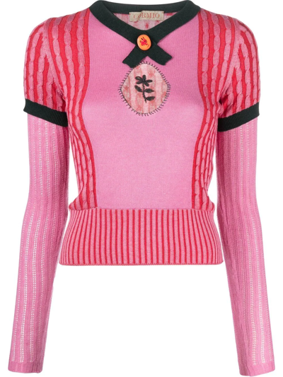 Shop Cormio Kirby Sweater In Pink & Purple