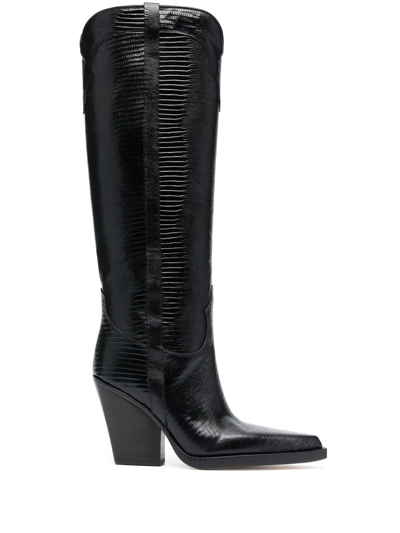 Shop Paris Texas Knee-high 100mm Boots In Black