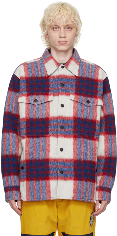 Shop Moncler Off-white Waier Shirt In F04 Plaid