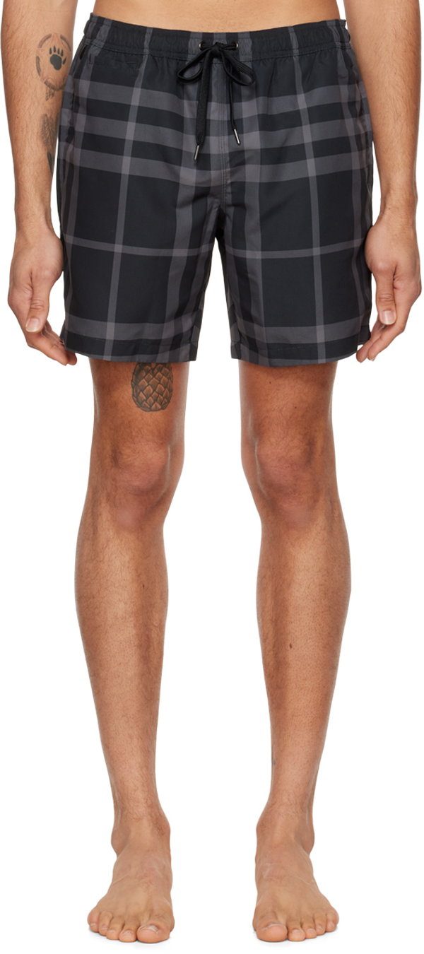 Burberry Black Check Shorts