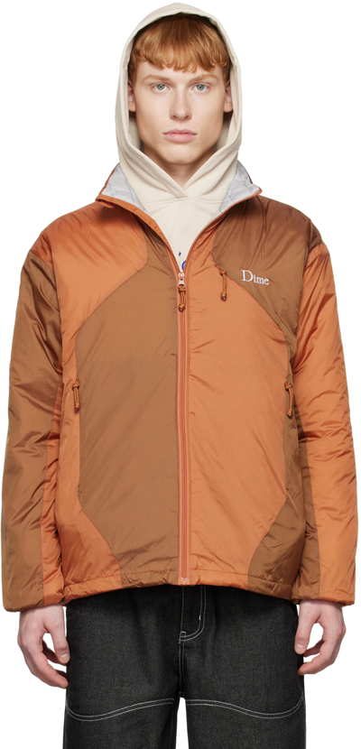 Shop Dime Brown Field Jacket In Burnt Orange