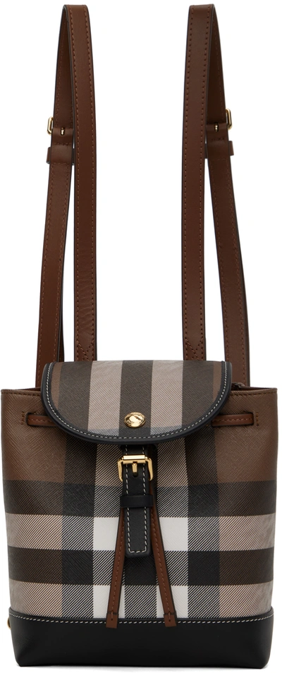 Burberry Brown Micro Backpack In Dark Birch Brown | ModeSens