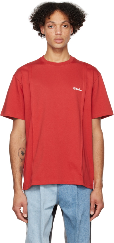 Shop Ader Error Red Fluic T-shirt