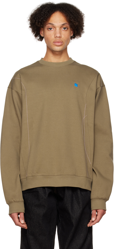 Shop Ader Error Khaki Trs Sweatshirt In Brown