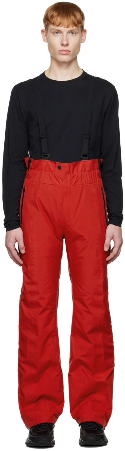 Shop Kanghyuk Red Kolon Sport Edition Padded Ski Trousers In Dark Red