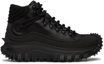 Shop Moncler Black Trailgrip Gtx High Sneakers In 999 Black
