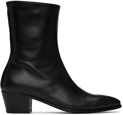 Shop Rhude Black Leather Chelsea Boots
