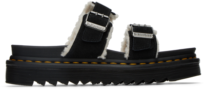 Shop Dr. Martens' Black Myles Sandals In Black E.h. Suede & C