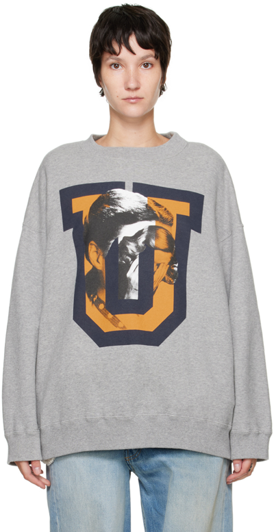 Shop Undercover Gray Graphic Sweatshirt