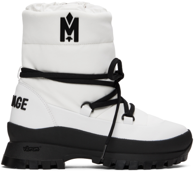 Shop Mackage White Conquer Boots In Off White