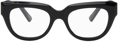 Shop Balenciaga Black Square Glasses In 001 Shiny Black