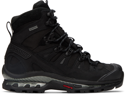 Salomon Quest Gtx Advanced Leather And Suede-trimmed Gore-tex Ankle Boots  In Black | ModeSens