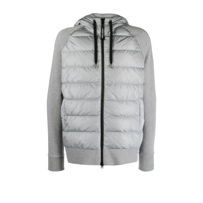 Shop Canada Goose Hybridge Huron Hooded Jacket - Men's - Cotton/polyamide/feather Down In Grey